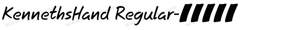 KennethsHand Regular字体转换